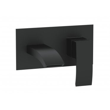 Psi Electroplated Wall Mounted Basin Filler - Black