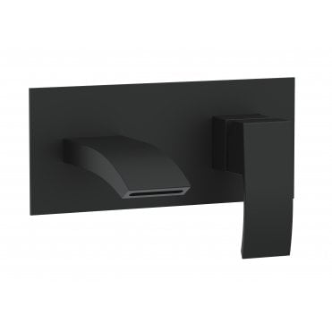 Psi Electroplated Wall Mounted Bath Filler - Black