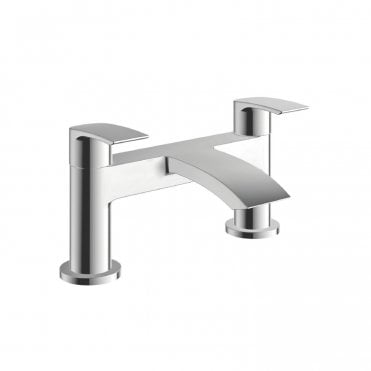 Psi One Spout Bath Filler with 2 Tap Holes - Chrome