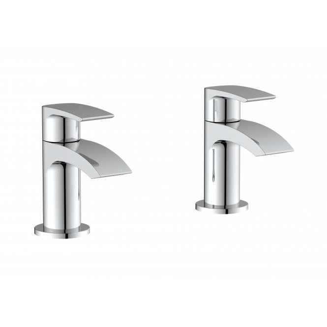 Plumb Warehouse Psi Tap Pair for 2 Tap Hole Basin  - Chrome