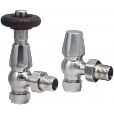 Plumb Warehouse Radiator Valve Angled 15mm (Pair)