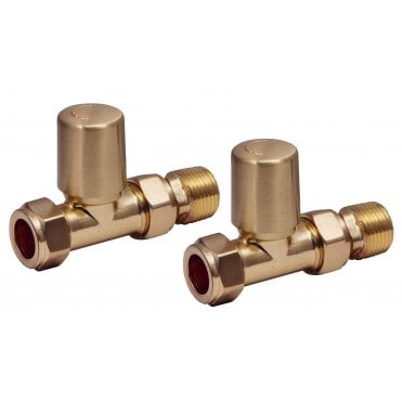 Plumb Warehouse Radiator Valve Straight 15mm (Pair)