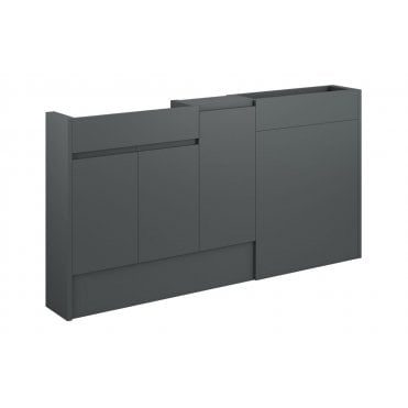 Ravenna 1536mm Slim Basin  WC and 1 Door Unit Pack (Choose finish)