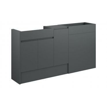 Ravenna 1536mm Standard Basin  WC and 1 Door Unit Pack (Choose finish)