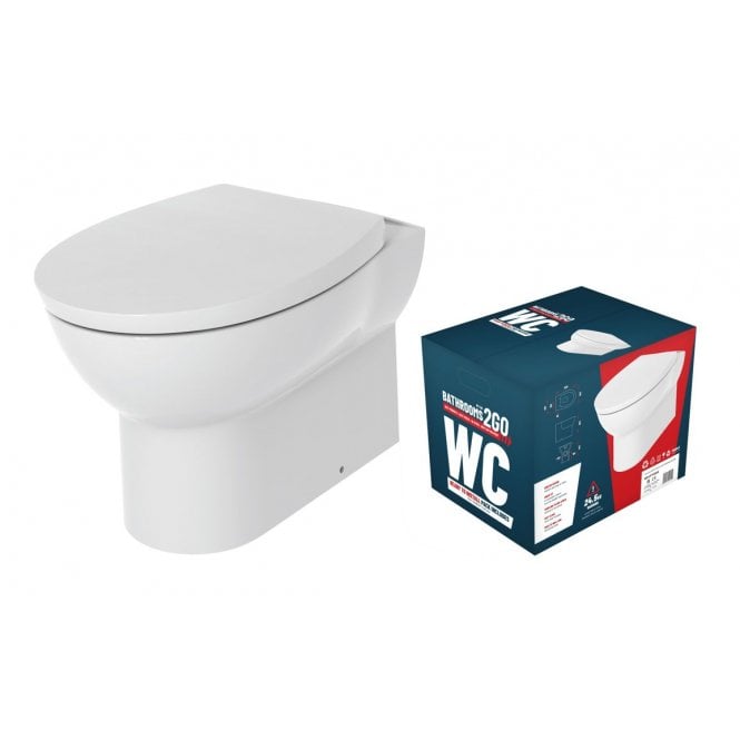 Plumb Warehouse Rimless Back To Wall WC & Soft Close Seat