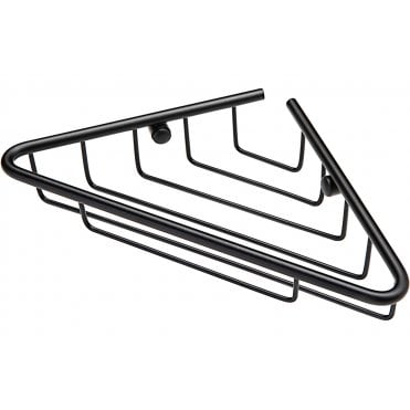 Rivloi 1-Tier Corner Shower Storage - Black