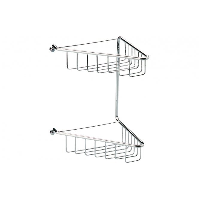 Plumb Warehouse Rivloi 2-Tier Corner Shower Caddy - Chrome