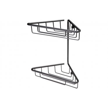 Rivloi 2-Tier Corner Shower Storage - Black