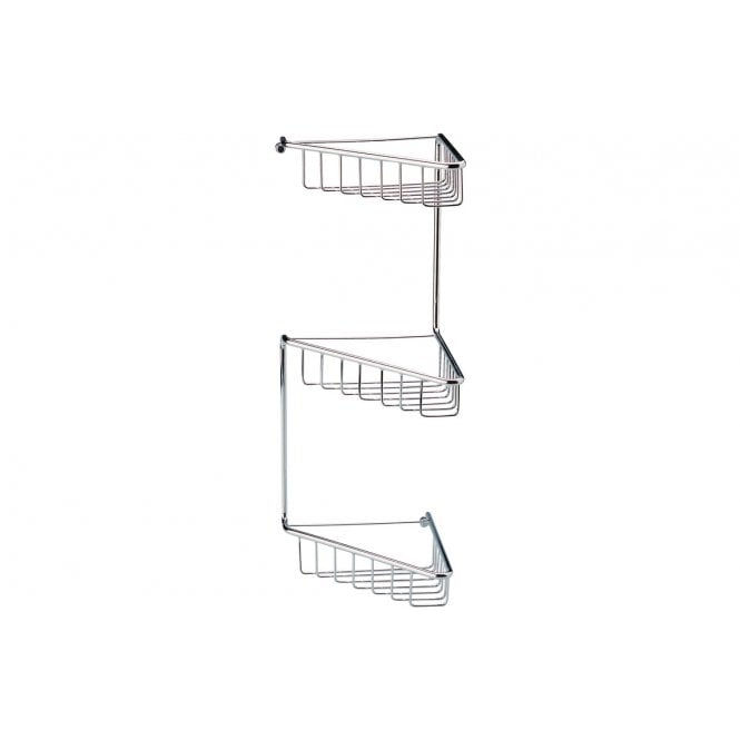 Plumb Warehouse Rivloi 3-Tier Corner Shower Caddy - Chrome