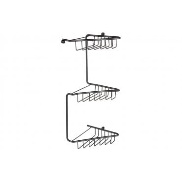 Rivloi 3-Tier Corner Shower Storage - Black
