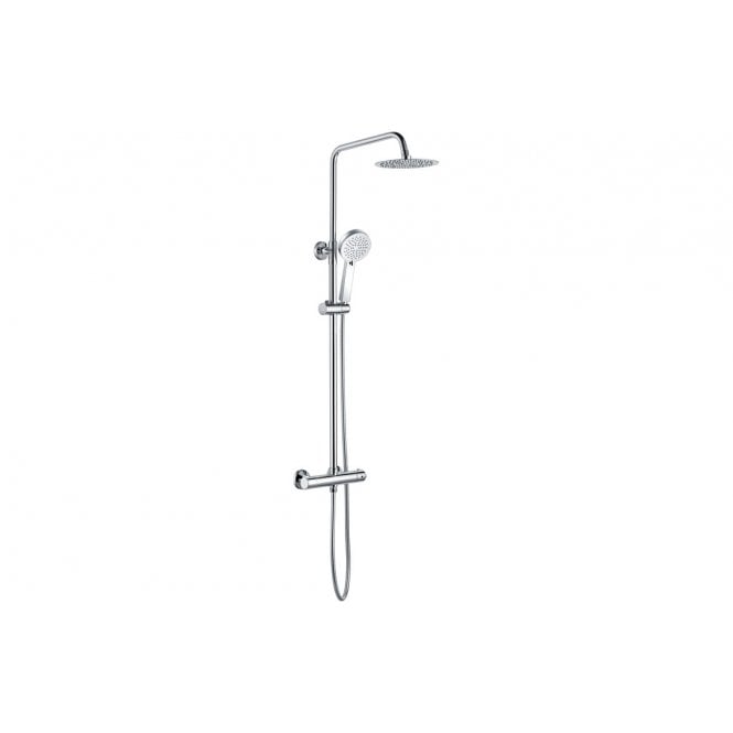Plumb Warehouse Round Thermostatic Bar Mixer with Riser Kit