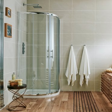 S6 Double Door Offset Quadrant Shower Enclosure (Select Size)