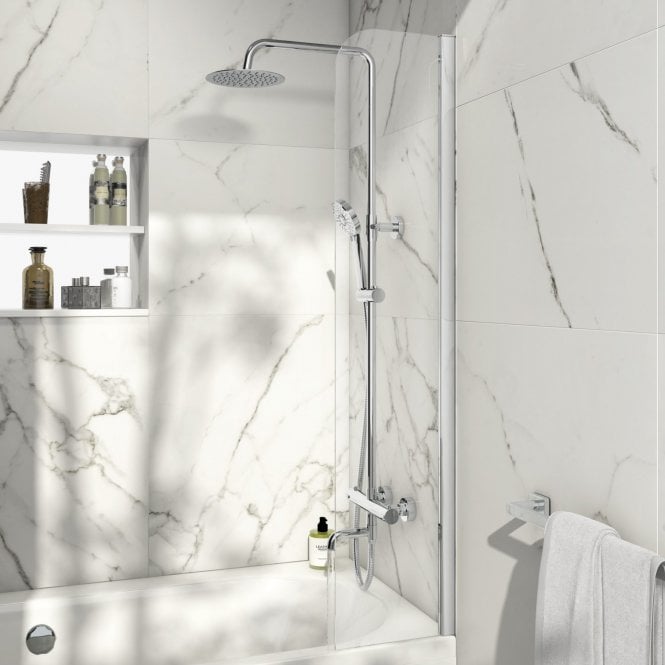 Plumb Warehouse S6 Fixed Radius Bath Screen