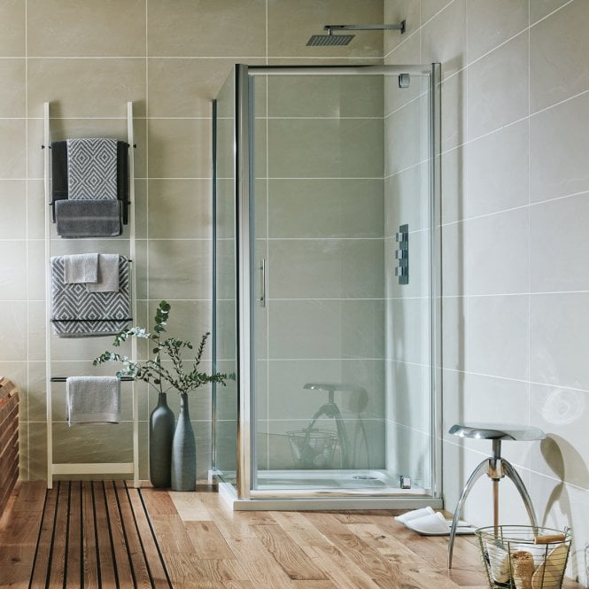 Plumb Warehouse S6 Pivot Shower Door 6mm (Select Size)