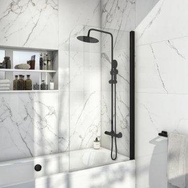 S6 Radius Hinged Bath Screen