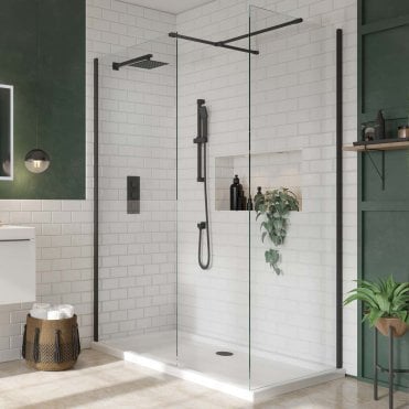 S8 Matt Black Wet room Profile Pack
