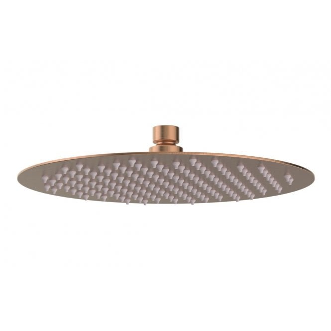 Plumb Warehouse Salarna 250mm Round Ultraslim Showerhead - Brushed Bronze