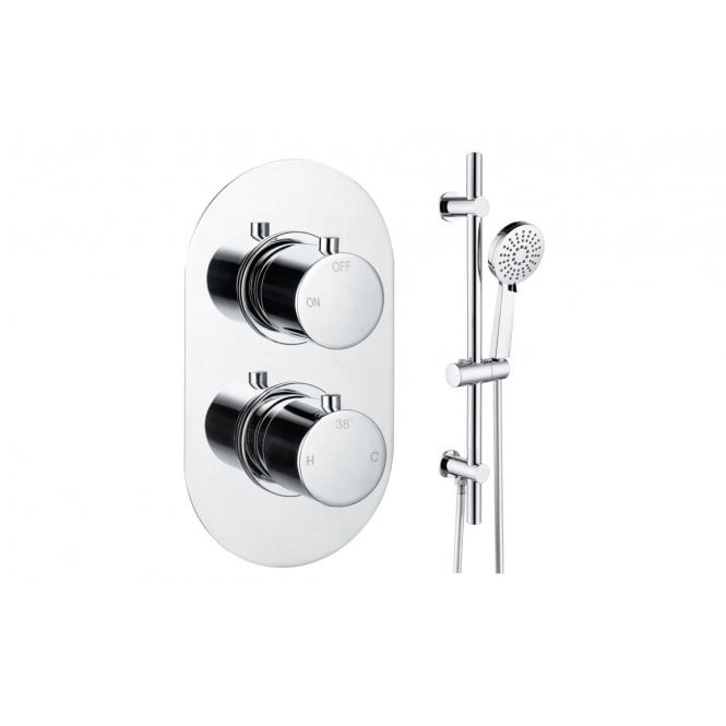 Plumb Warehouse Salarna Round Shower Valve & Kit Pack 2