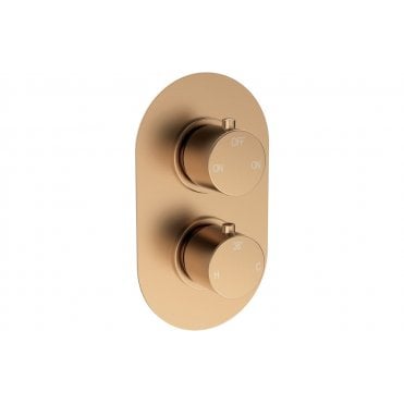 Salarna Thermostatic Two Outlet Twin Shower Valve