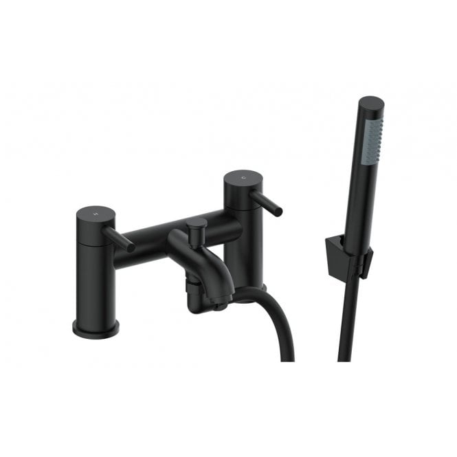 Plumb Warehouse Sarna Bath/Shower Mixer & Bracket - Matt Black