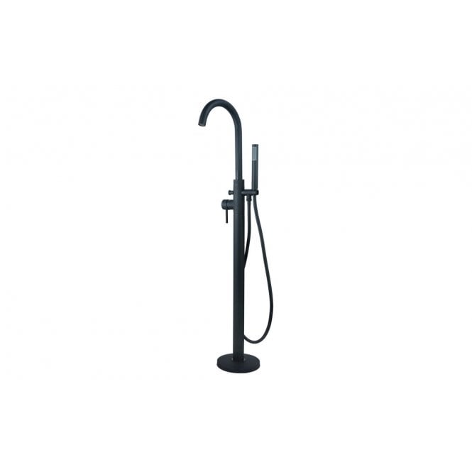 Plumb Warehouse Sarna Floor Standing Bath/Shower Mixer - Matt Black