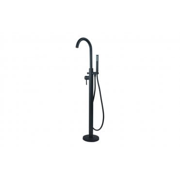 Sarna Floor Standing Bath/Shower Mixer - Matt Black