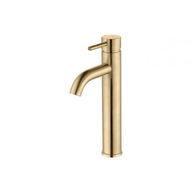 Plumb Warehouse Sarna Mono Tall Basin Tap - Brushed Brass