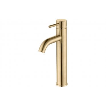 Sarna Mono Tall Basin Tap - Brushed Brass
