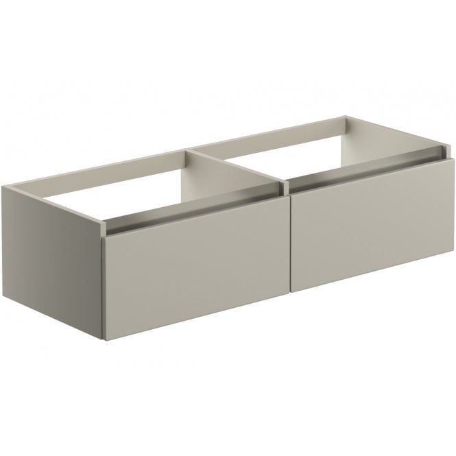 Plumb Warehouse Senigallia 1200mm Wall Hung Basin Unit Run (No Top) - Latte