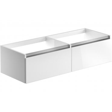 Senigallia 1200mm Wall Hung Basin Unit Run (No Top) - White Gloss