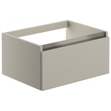 Senigallia 600mm 1 Drawer Wall Hung Basin Unit (No Top) - Latte