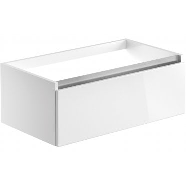 Senigallia 800mm 1 Drawer Wall Hung Basin Unit (No Top) - White Gloss
