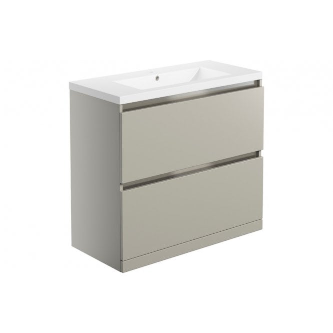 Plumb Warehouse Senigallia 815mm 2 Drawer Floor Standing Basin Unit Inc. Basin - Latte