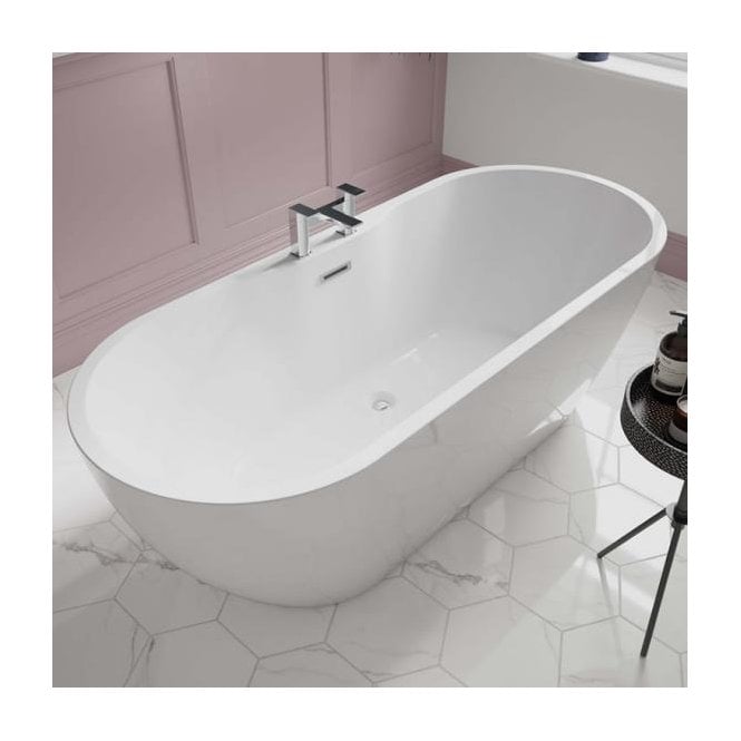 Plumb Warehouse  Senna Double Ended Freestanding Bath - White