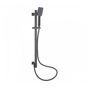 Plumb Warehouse Shower Slider Rail Kit - with wall elbow -Chrome/Black
