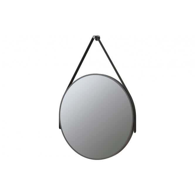 Plumb Warehouse Siesto 600mm Round Mirror - Matt Black