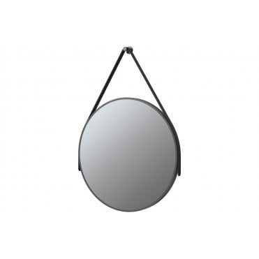 Siesto 600mm Round Mirror - Matt Black