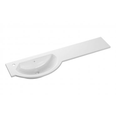 Slim Round One-Piece Basin and Overflow Ring (Choose Size and Handing)