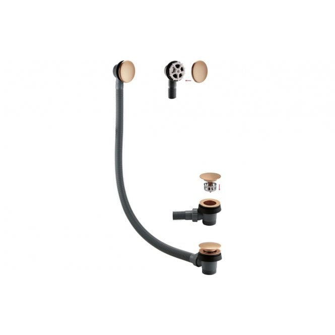 Plumb Warehouse Sprung Bath Waste & Overflow - Brushed Bronze