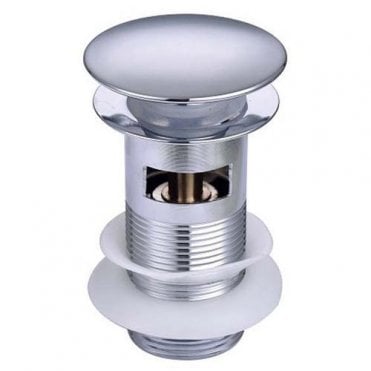 Plumb Warehouse Sprung Plug Basin Waste Large Cover - Slotted - Chrome