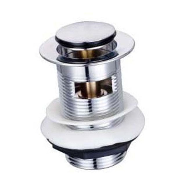 Plumb Warehouse  Sprung Plug Basin Waste Small Cover - Slotted Sprung Waste - Chrome