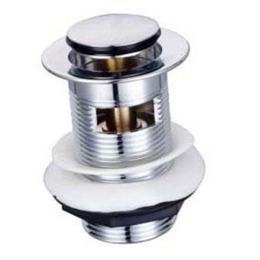 Plumb Warehouse Sprung Plug Basin Waste Small Cover - Slotted Sprung Waste - Chrome