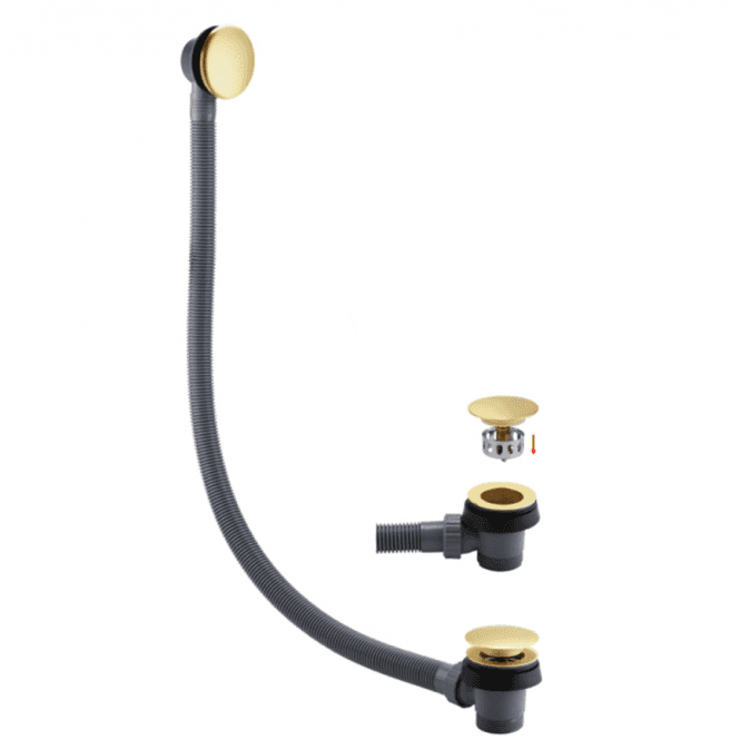 Plumb Warehouse  Sprung Plug Bath Waste - Brushed Brass