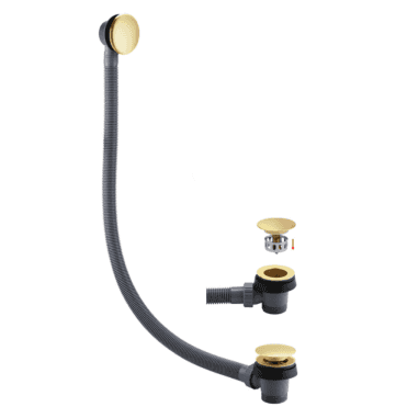 Plumb Warehouse Sprung Plug Bath Waste - Brushed Brass