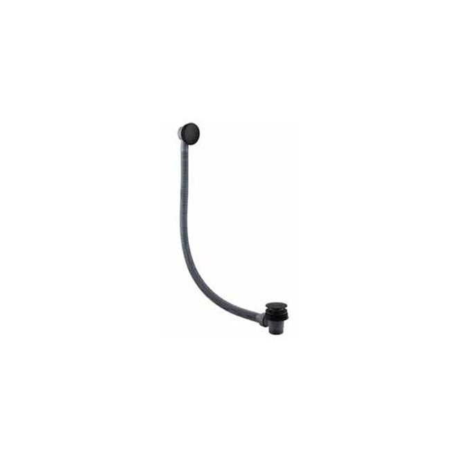 Plumb Warehouse  Sprung Plug Bath Waste - Matt Black
