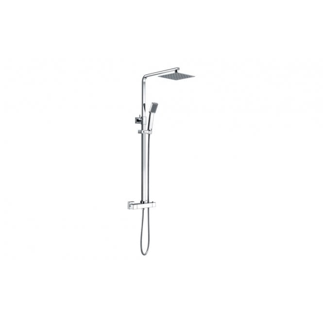 Plumb Warehouse Square Thermostatic Bar Mixer with Riser Kit