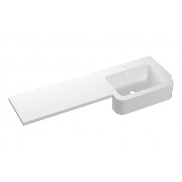 Standard Square One-Piece Basin and Overflow Ring (Choose size and handing)