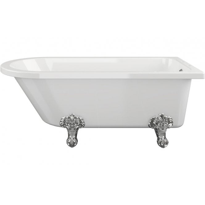 Plumb Warehouse Subiaco Freestanding 2 Tap Holes Corner Bath - 2 sizes - w/Feet