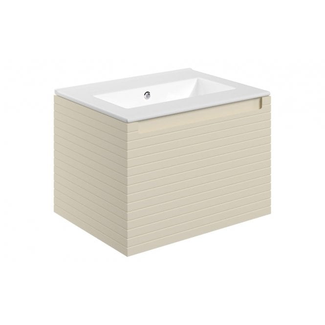 Plumb Warehouse Terni 615mm Wall Hung 1 Drawer Basin Unit and 0 Tap Holes Thin Edge Basin (Choose Finish)