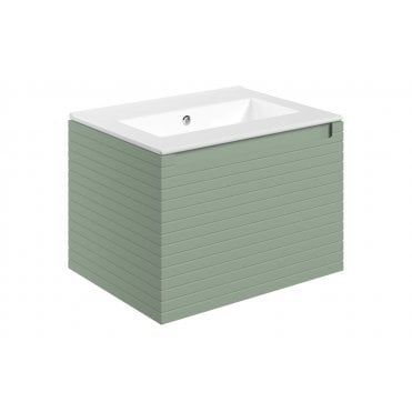 Terni 615mm Wall Hung 1 Drawer Basin Unit and 0 Tap Holes Thin Edge Basin (Choose Finish)